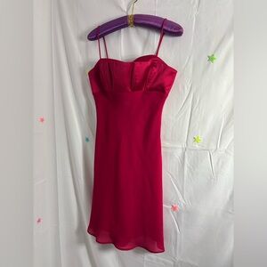 VTG Michaelangelo Fuchsia Satin Mini Gown Size 6